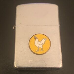 Vintage Wellington No. 1984 Cigarette Lighter: 5-20-55: W/ White Rooster Emblem